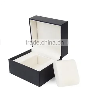 Chinese Factories Wholesale Custom Cheap PU Leather Watch Box, Black Fashion Beautiful Gift Box thumbnail-3