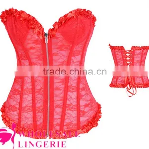 2015 Wholesale Sexy Red Marture Corset Waist Training Fashion Corset to Wear Out thumbnail-4