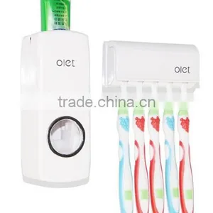 Toothpaste Dispenser Wall Mounted Automatic Toothpaste Squeezer Toilet Brush Holder Hands Free Dust-proof Toothpaste Squeezer thumbnail-5