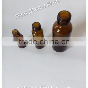 20mL,35mL,110mL, Amber Round Glass Chemical Bottles thumbnail-2