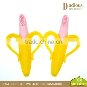 High Quality Eco-friendly Soft Silicone Banana Toothbrush thumbnail-1