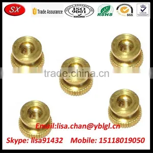Directly Cutom Brass Inserts Straight Knurling CNC Nut thumbnail-4
