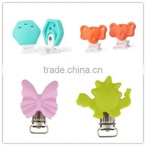 Bulk Sale Handmade Mini Cute Silicone Baby Teething Pacifier Chain Clips thumbnail-3