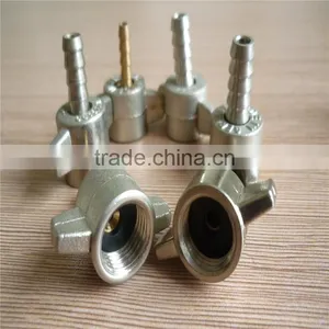 High Performance Swivel With Hose Barb Size of 1/4" ,brass Fittings for Water,brass or Iron Body With Nickle Planted thumbnail-2