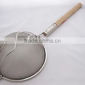 Double Mesh Strainer With Round Wooden Handle thumbnail-1