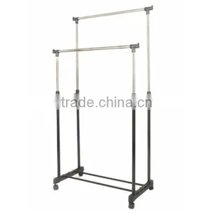 2-line Metal Clothing Display Rack,Clothing Holder thumbnail-1