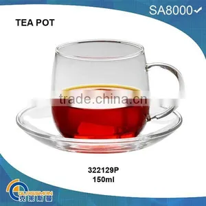 TC129P(150ML),heat Resistant Glass Cup With Glass Base thumbnail-1