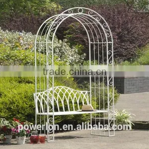 Very Nice Antique Metal Garden Arch Outdoor Furniture thumbnail-3