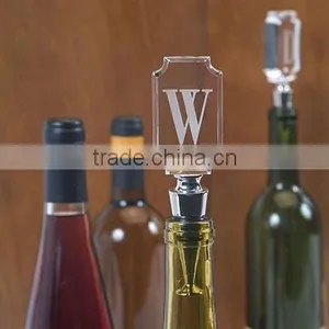Personalized Crystal Letter Engraved Wine Stopper thumbnail-1