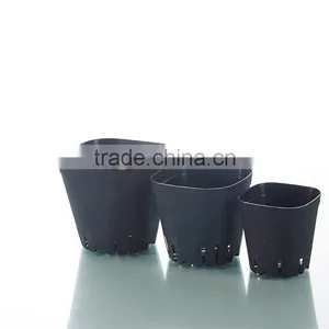 Plastic Square Pots for Plants Black Color thumbnail-1