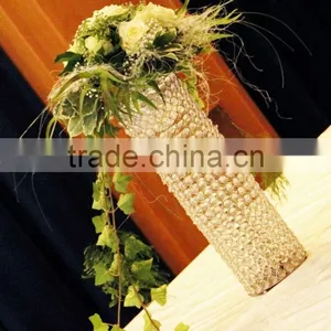 Wedding Tall Flower Vase/crystal Flower Vase/ Crystal Trumpet Vase thumbnail-1