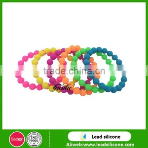 Custom Colorful Silicone Bead Wristband,Fashion Silicone Bead Bracelet thumbnail-4