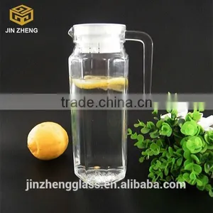 Hexagonal Hot Drink Cola Water Glass Bottle With Neck and Plastic Flap thumbnail-1
