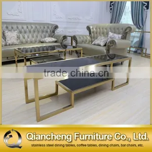 Eurpean Style Stainless Steel Golden Glass tv Stand thumbnail-4