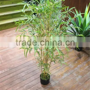 Home Garden for Hotel Decoration 160cm Height Making Artificial Live Plastic Green Bamboo Bonsai Tree EZZPZ06 0202 thumbnail-1