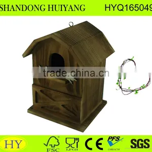 Wholesale Rustic Custom Wooden Bird House thumbnail-1