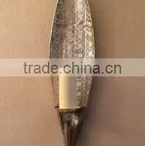 Leaf Design Metal Wall Tea Light Candle thumbnail-1