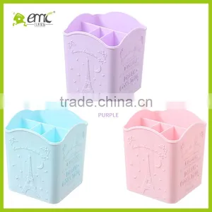 Emc Plastic Storage Basket With Dividers, Desktop Square Basket With Dividers thumbnail-6