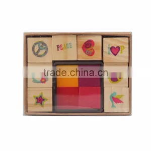 Children Toy Wooden 8 pk Novelty Stamp thumbnail-1