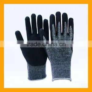 Oil Proof Sandy Nitrile Palm Coated Cotton Gloves thumbnail-1