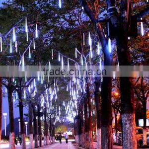 2016 New Arrival Meteor Shower Rain Tubes Outdoor LED Meteor Tube Christmas Lights Holiday String Light for New Year Decoration thumbnail-1