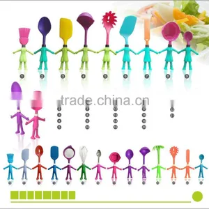 Silicone Cute Human Shape Kitchen Utensil Kitchenware Set Kid's Kitchen Utensil Set thumbnail-1