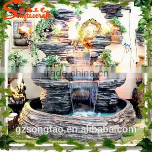 Song Tao Mini Three Steps Artificial Rockery Fountain Garden Waterfall thumbnail-1