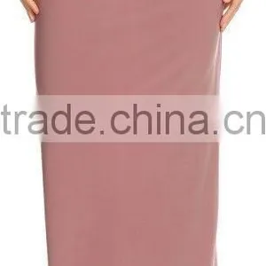 China Clothes 95% Polyester 5% Spandex Fabric Solid Long Coral Skirt Fancy Long Skirts thumbnail-5
