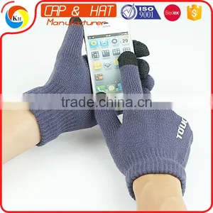 Factory Outlet Acrylic Knitted Winter Touchscreen Gloves All Color Custom thumbnail-4