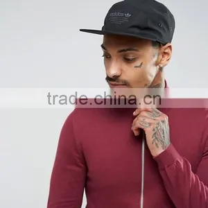 2017 Competitive High Quality New Design Durable 100% Cotton Soft Touch Knit Funnel Neck Burgundy Running Casual Men Jumper thumbnail-3