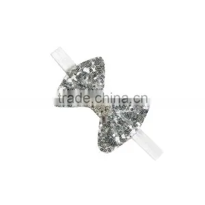 Latest Design Newborn Baby Fashion Sequin Headband Glitter Sequin Bow Baby Headband thumbnail-4