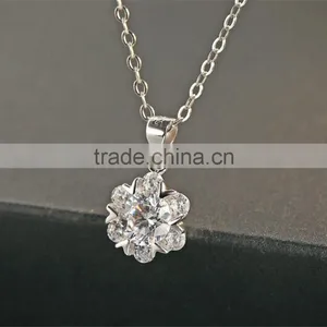 925 Sterling Silver Pendant Women Snowflake Necklace Pendant thumbnail-2