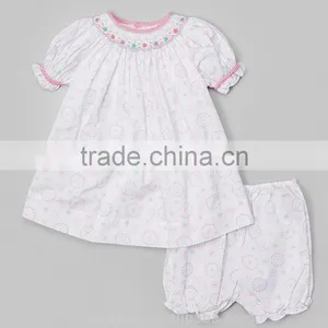 2017 New Arrival Hot Sale Fashion Style 100% Cotton Printing Customized Girls Hand Made Baby Body Suit thumbnail-1