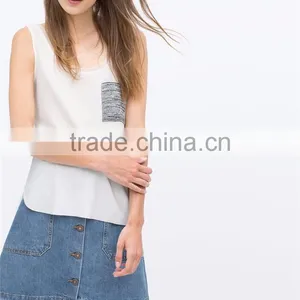 Bulk Women Tank Top With Pocket Wholesale thumbnail-3
