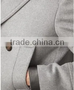 2017 Men Coat Offwhite Color Black Hem Joint Fashion Design thumbnail-3