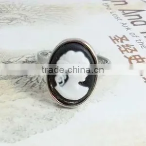 Fashion Charactor Rings, Resin Palace Girl Inlay Rings, Personalized Ring thumbnail-1