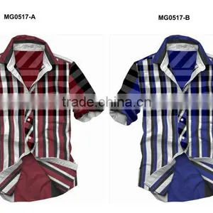 Formal Plaid Check Shirt Men Design Made in China thumbnail-5