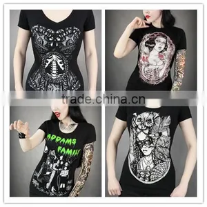 Pumk Style Women t Shirt/custom t Shirt Printing/ Bulk t Shirt Printing thumbnail-2