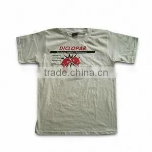 Men's Round Neck T-shirt, Made of 100% Carded Cotton, Various Colors Are Available thumbnail-1