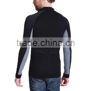 High Quality Men Seamless Half Zip Long SleeveTrack Jacket thumbnail-2