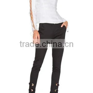 4509 Runwaylover Ladies Hot Sale Tie up Slim Tight Pants thumbnail-4