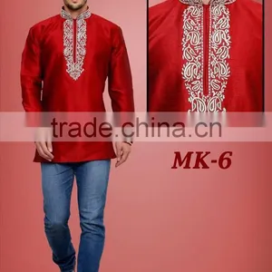 Mens Designer Embroidered Kurtis 2016 thumbnail-6