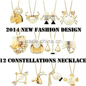 Wholesale 2014 Fashion 12 Constellations Necklace thumbnail-1