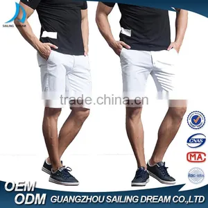 2016 New Arrival Latest Design Super Soft White Wholesale Cheap Men's Cotton Shorts thumbnail-1