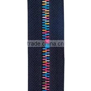 No.5 Aluminum Multi-color Teeth Metal Zipper Long Chain thumbnail-1