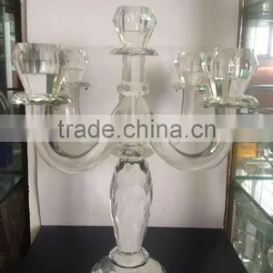 Hot Sale! Latest 34cm Multifunctional 5 Arms Crystal Candle Holder For Decoration thumbnail-1