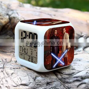 Super Hot Selling LED Digital Clock Clock for Kids Gift ,promotion 7 Colors Changing Colorful Alarm Clock thumbnail-4