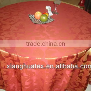 100% Spun Polyester Jarquard Table Cloth, Table Cover, Table Linen for Wedding and Events thumbnail-1