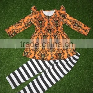 Autumn Sets Girls Long Sleeve Orange Dress Pumpkin Mouse Outfits Halloween Baby Clothes thumbnail-1
