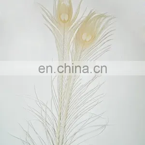 Hot Selling White Natural 80cm-90cm Peacock Feather thumbnail-1